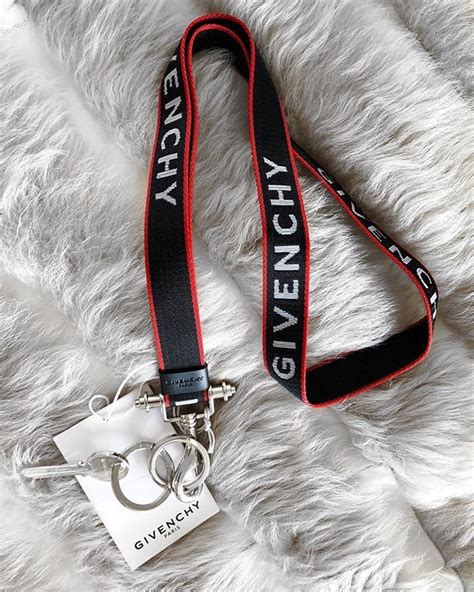 givenchy red obsedia lanyard with keyring|Givenchy Obsedia Lanyard Black & Red .